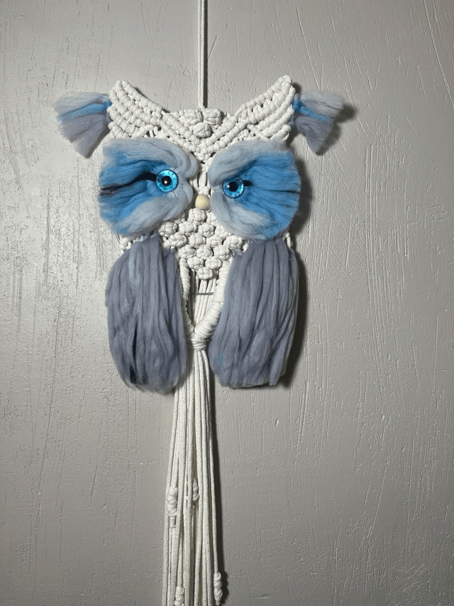 Hibou en macramé