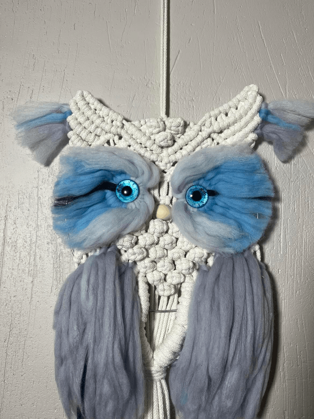Hibou en macramé