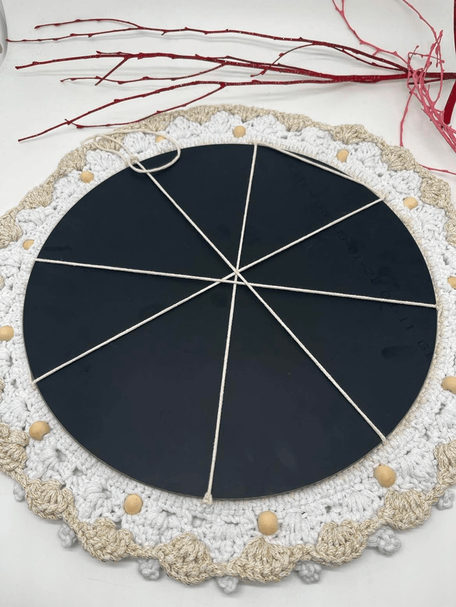 Miroir contour crochet