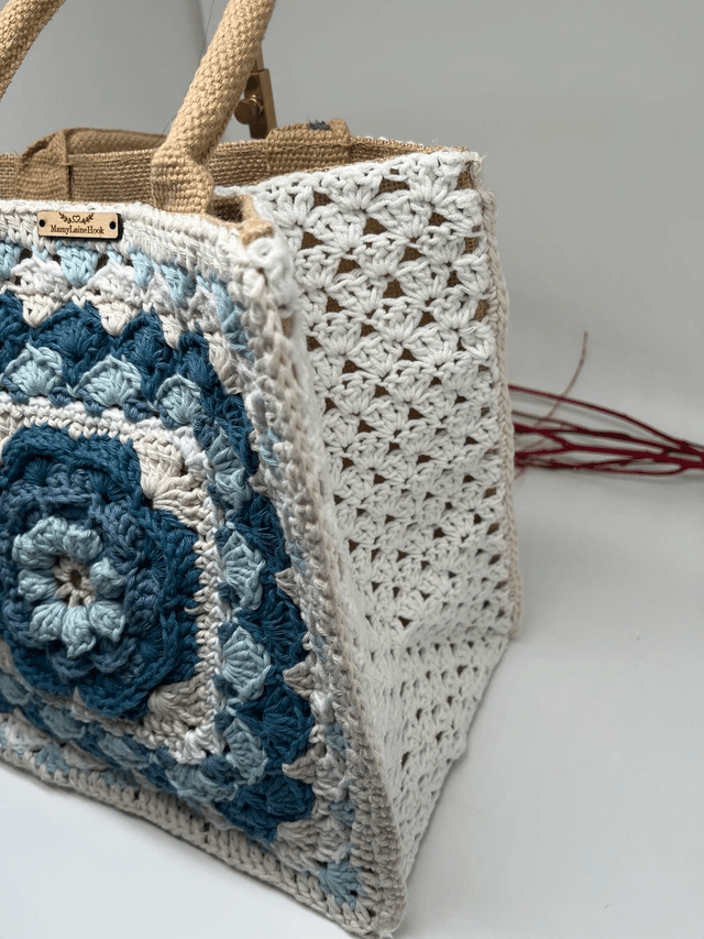 Sac mandala fait au crochet
