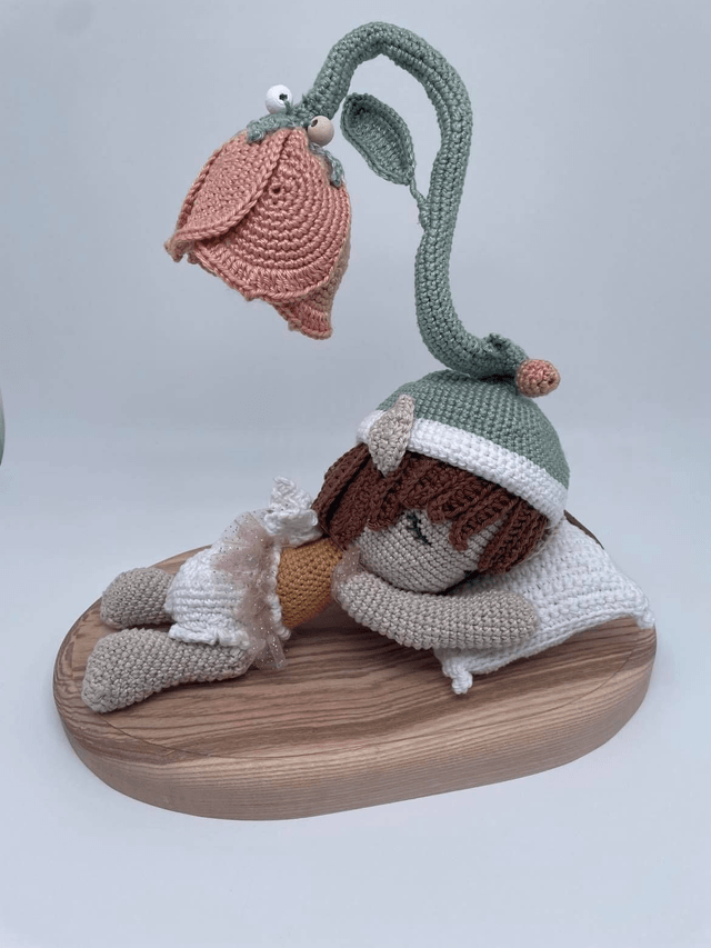 Lampe Elfe crochet
