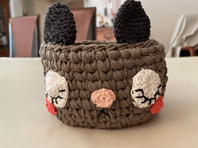 Panier cache pot chat