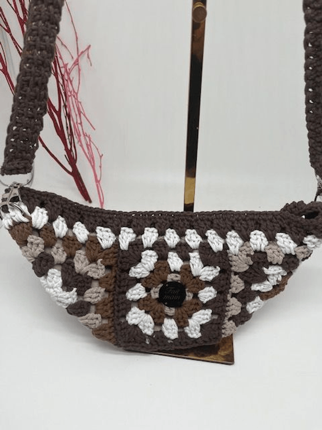 Sac Banane en carrés granny