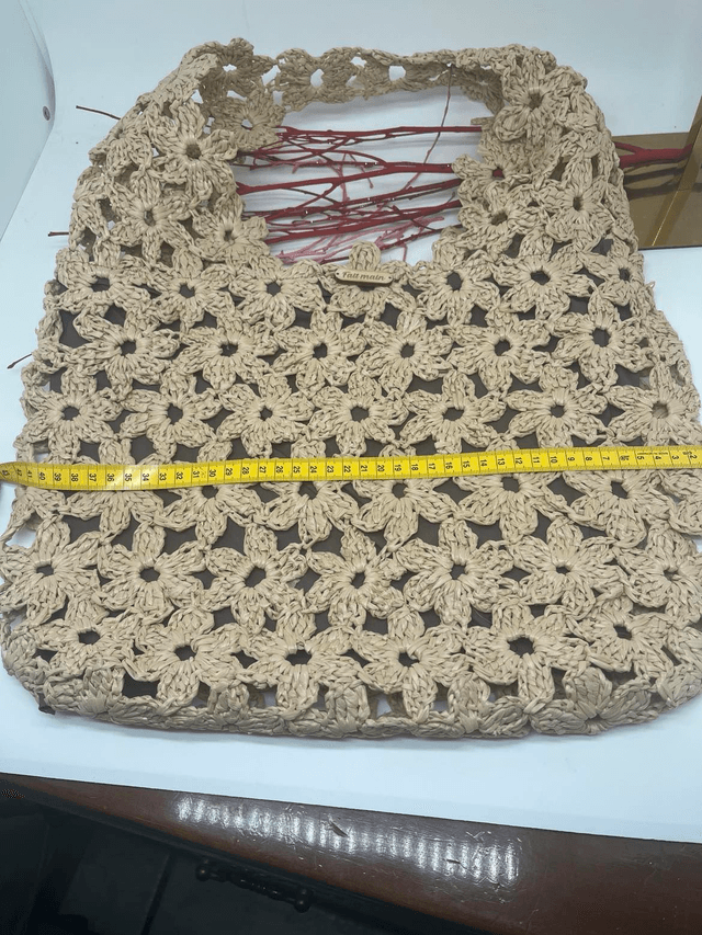 Sac "Fleur" fait main en raphia souple