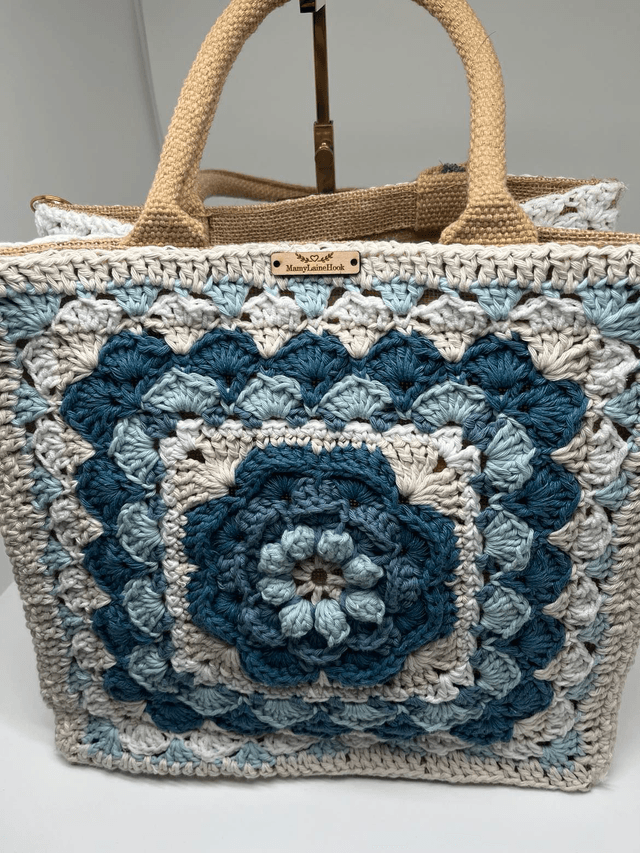 Sac mandala fait au crochet
