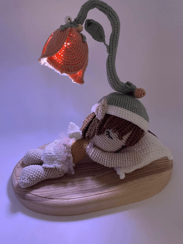 Lampe Elfe crochet